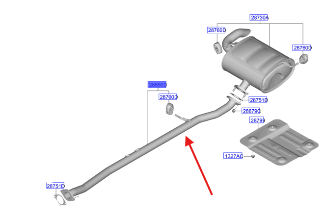 Egzoz Susturucu Orta 28650N7700