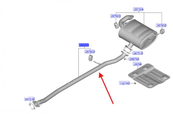 Egzoz Susturucu Orta 28650N7700