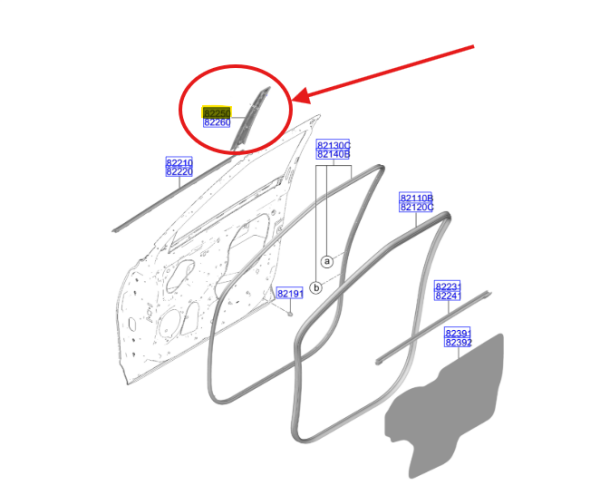 SOL KAPI CERCEVE 82250EV000