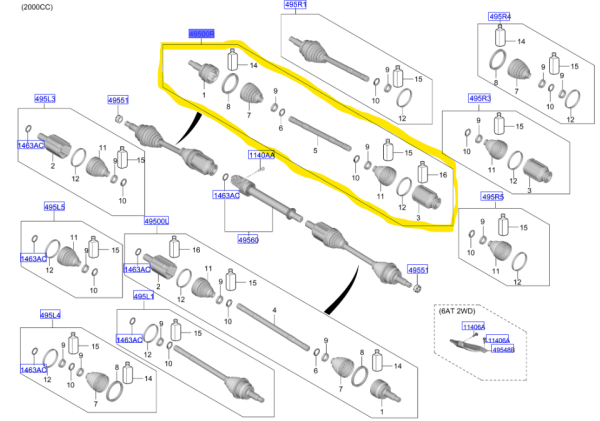 Ön Sağ Aks Komple 49501N7180