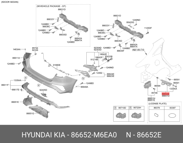 Yeni Cerato Arka Tampon Braketi Sol 86652M6EA0