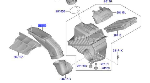HAVA KANAL KOMPLE 28210N9160