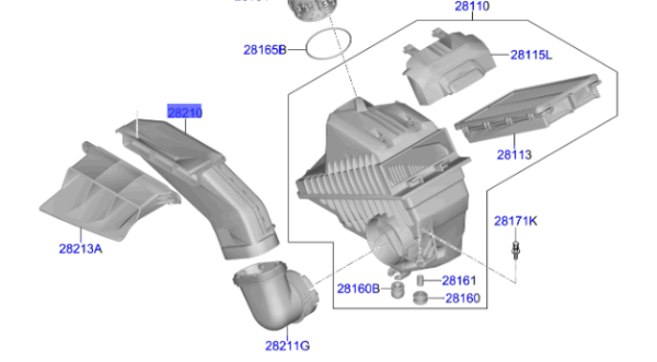 HAVA KANAL KOMPLE 28210N9160
