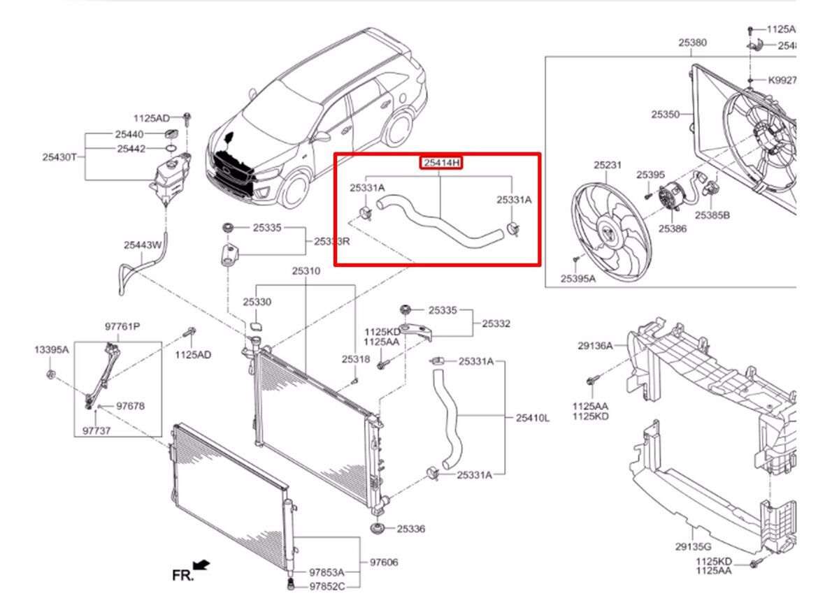Sorento Radyator Ust Hortumu 25414C5000