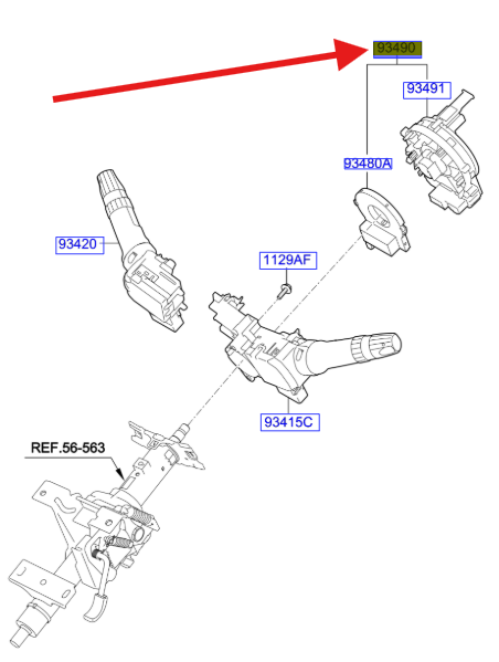 DIREKSIYON ALT AIRBAG BAGLANTI 934954E200