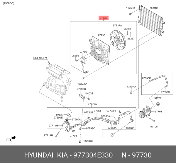 Klıma Fanı&Kapagı Komple 977304E330