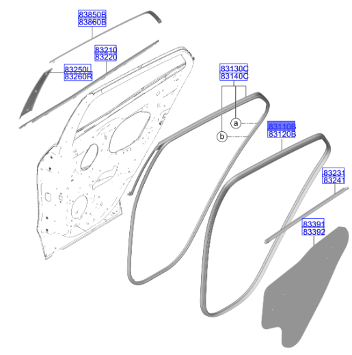 Arka Kapı Gövde Fitili Sol 83110R2000