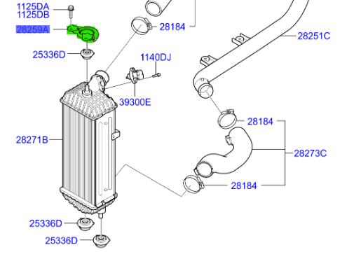 BRAKET INTERCOOLER 282592A770