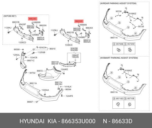 Arka Braket Alt Sol 866353U000
