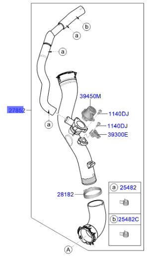 INTERCOOLER HORTUMU 2827307630