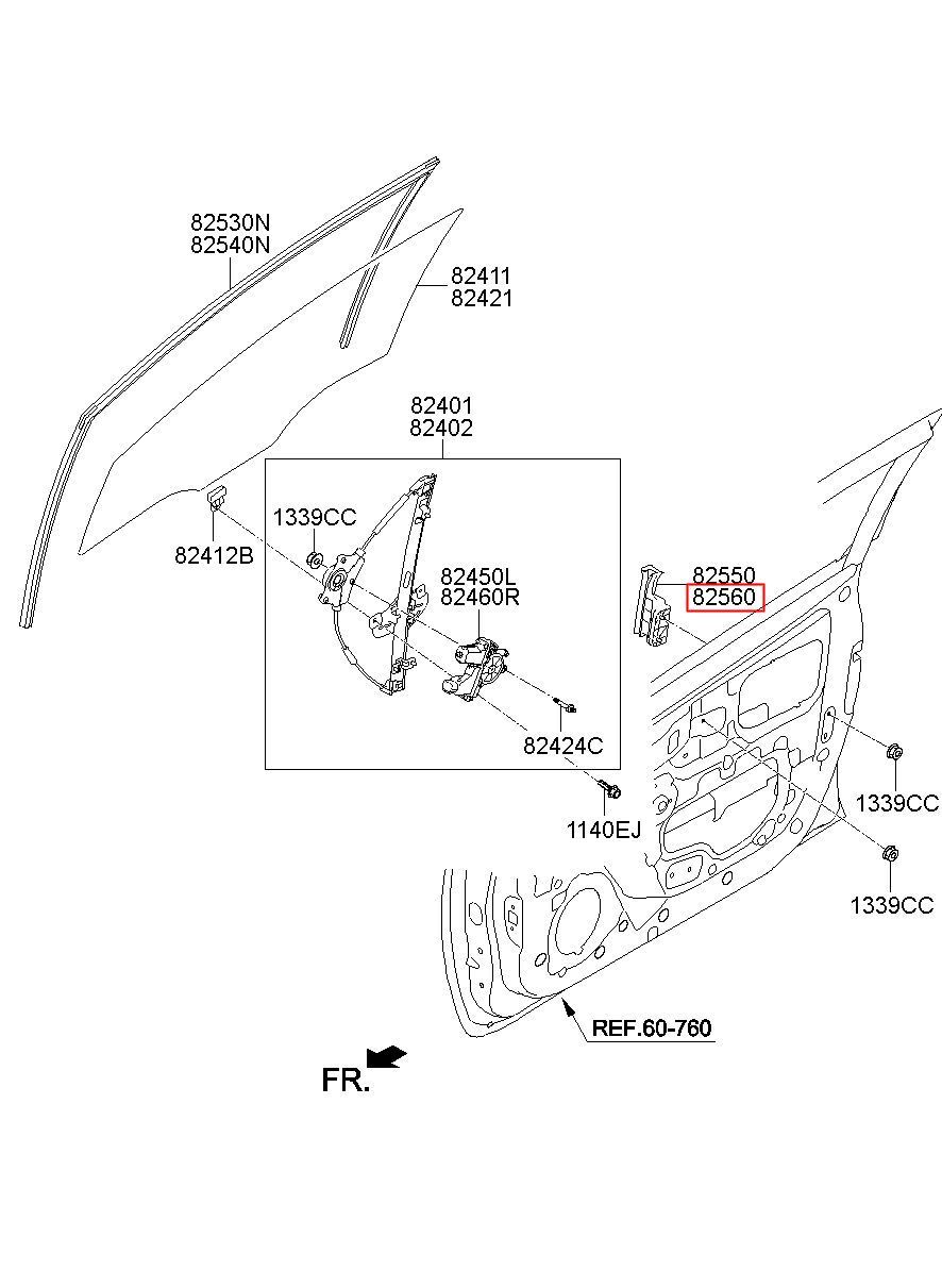 ON KAPI CAM KANALI ARKA SAG 825601W000