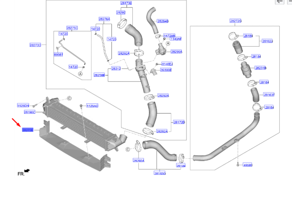 INTERCOOLER HAVA GIRIS KANALI 2827703130