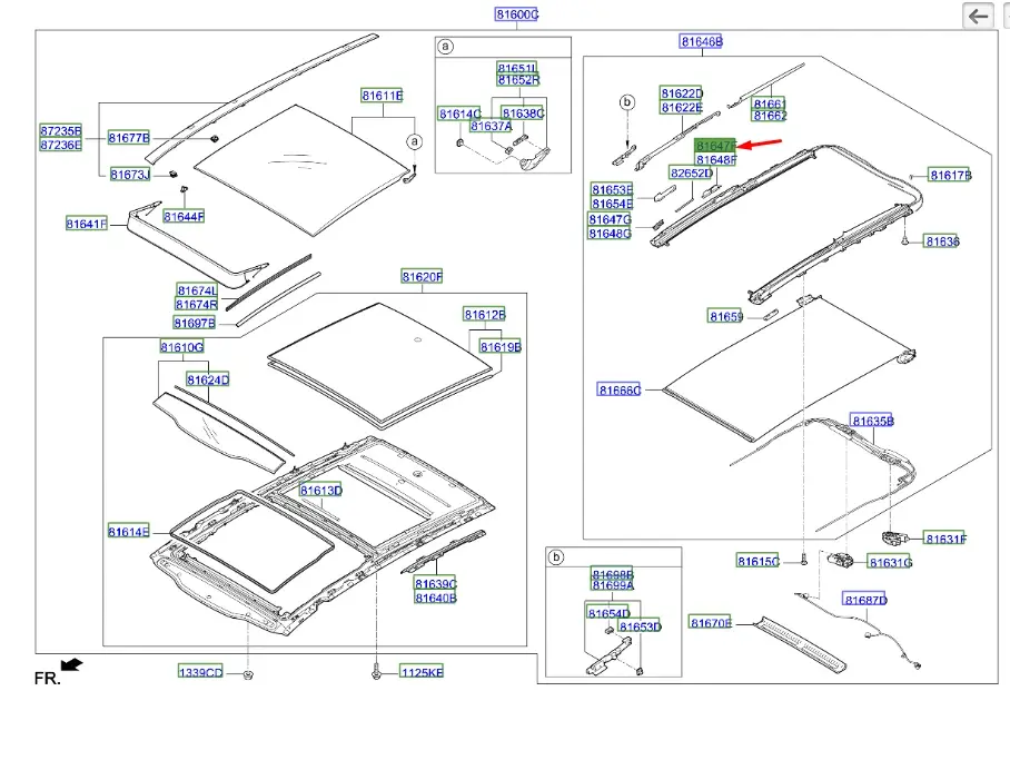 RR WINDING GUIDE-P/RF,LH 81647D9000