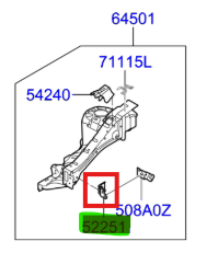 On Camurluk Braketı Sol 645373W000