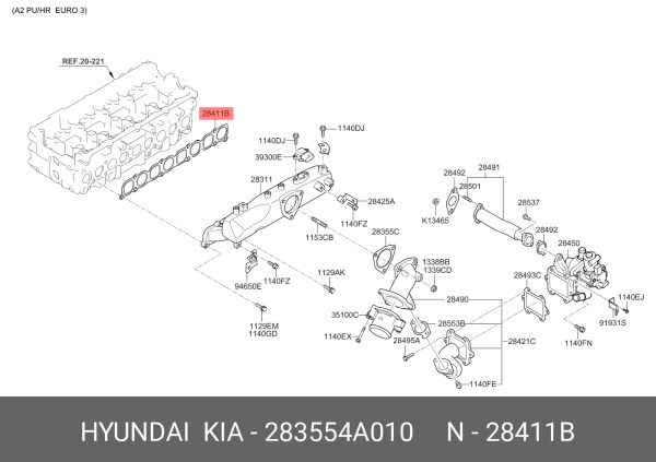 Emme Manıfold Contası 283554A010