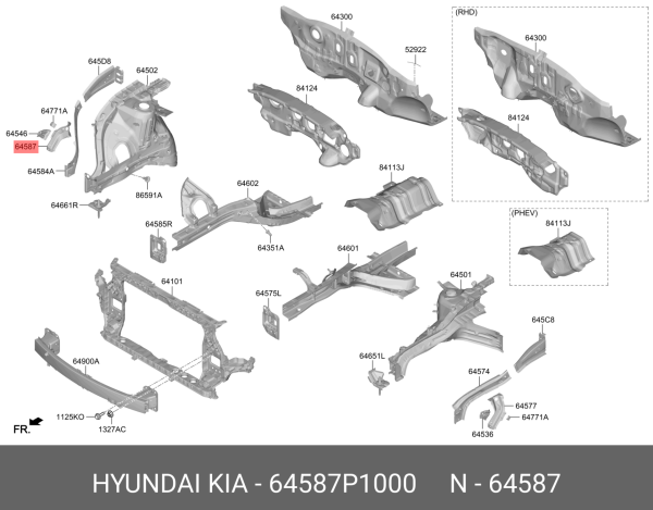 Komple Camurluk Braketı 64587P1000