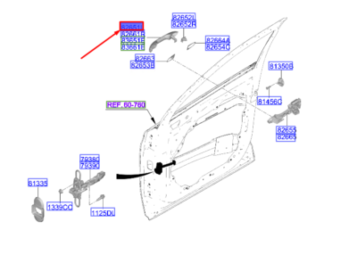 Kapı Dıs Acma Kolu Sol 82651P2710