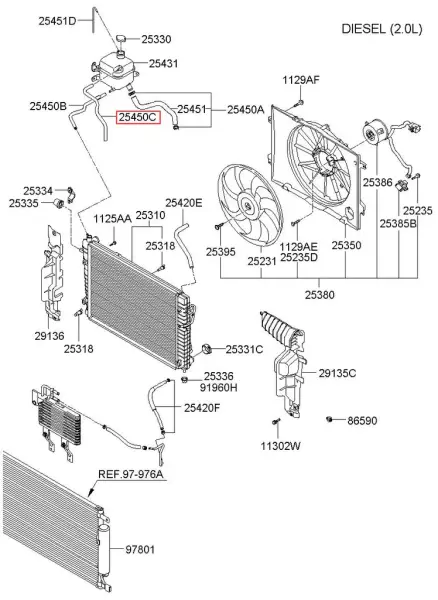 Radyator Hortum&Kelepce 254502E200