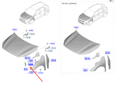 ON CAMURLUK BRAKETI SAG 66328J7000