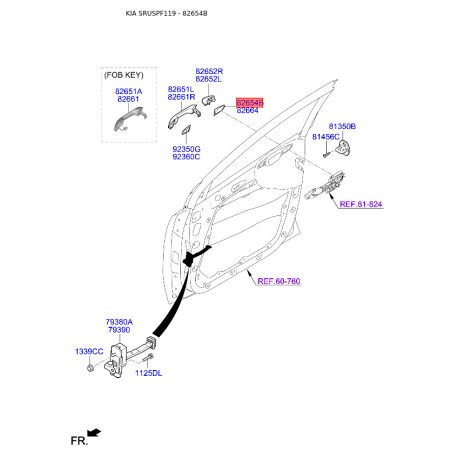 KAPI PADI KOLU SAG 82654F1000