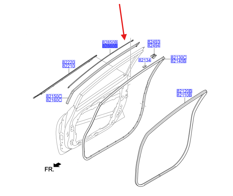 ON KAPI UST CERCEVE KROM 82860A2010