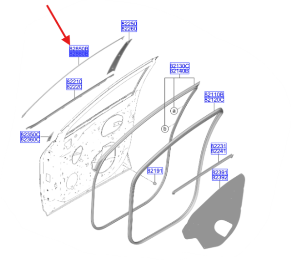 On Kapı Cıtası Sag 82860R2010