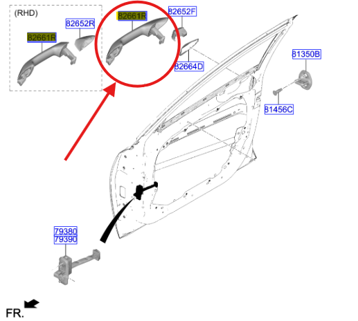 Kapı Kolu Dıs Sag 82661J7710