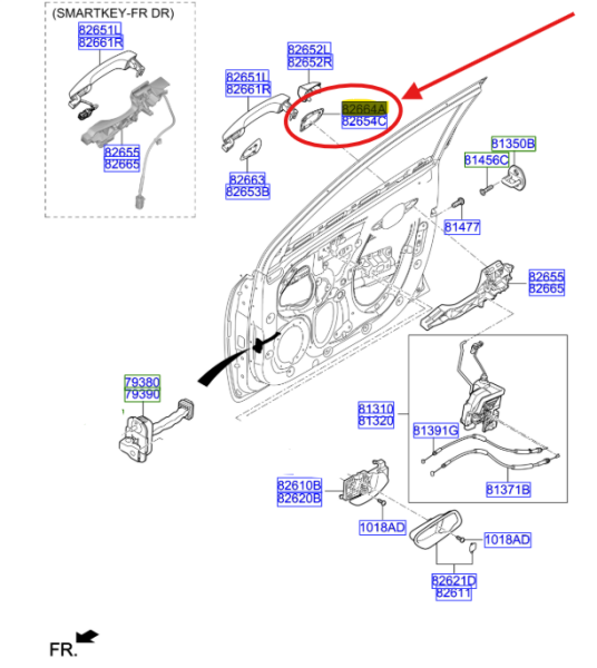ON KAPI SAG TUACAK KAPAK 82664G6000