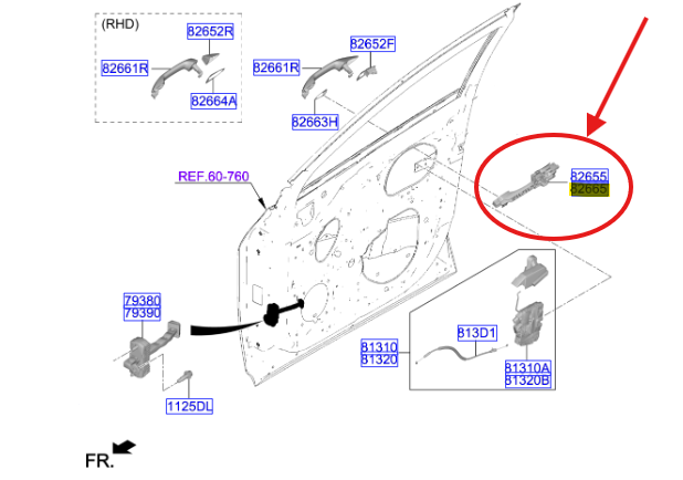 ON KAPI DIS PLASTIGI 82665R2000