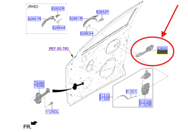 ON KAPI DIS PLASTIGI 82665R2000