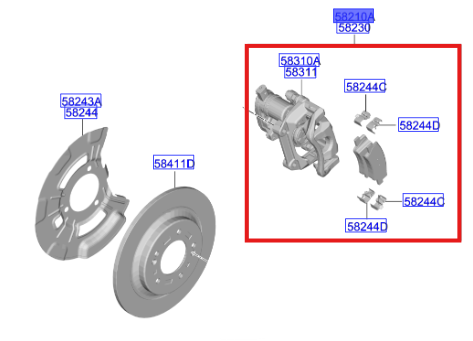 Arka Fren Kaliper Sağ 58230CZ600