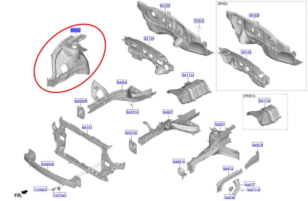 Ön Podya Sacı Sağ 64502CJ000