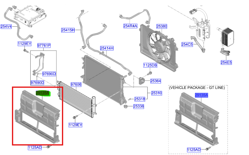 RADYATOR MONTAJ SACI 29135EV100
