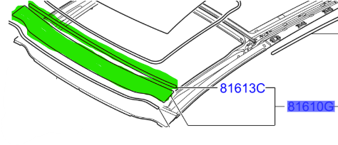 SUNROOF ON CAM PANELI 81610A2000