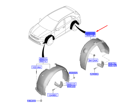 ARKA TOZLUK SOL 86821J7CA0