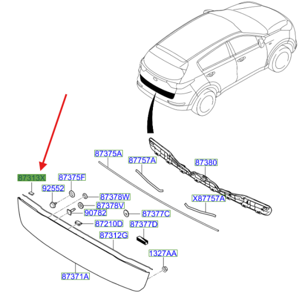 ARKA TAMPON PADI 87313F1000