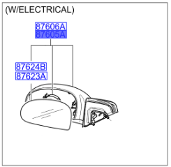 DIKIZ AYNA-SOL 876102F402