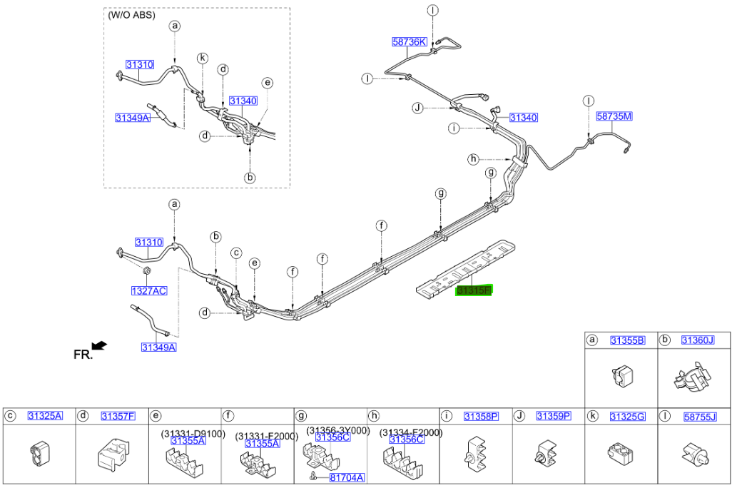 YAKIT BORU KORUMA 31315G6000