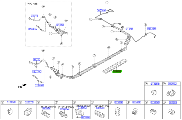 YAKIT BORU KORUMA 31315G6000