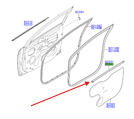 ON KAPI CAM FITILI IC SAG 82241H8000