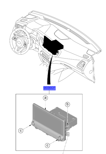 ANA UNITE KOMPLE-AVN 96560J7AS0WK
