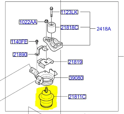 MOTOR MONTAJ BRAKET IZOLASYON 2181107200