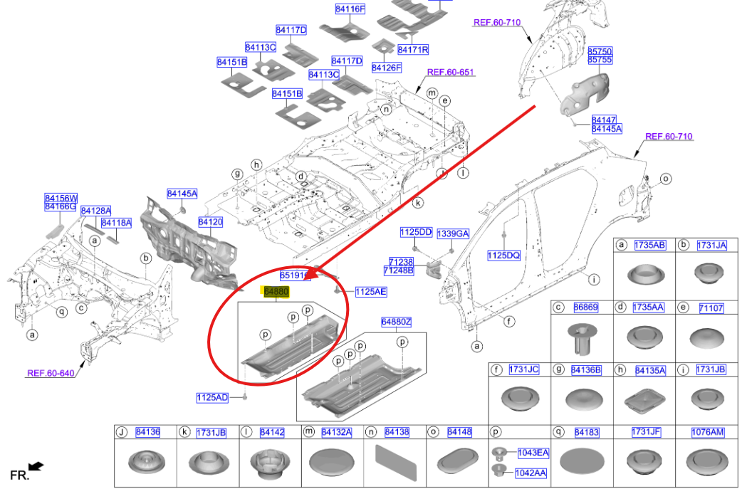 Motor Alt Muhafazası On 84227R2000