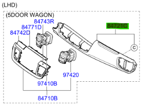 TORPIDO UST PANELI YOLCU 84720H8AA0NMB