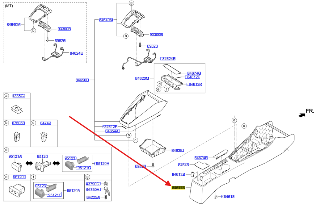 Konsol 84611H8100WK