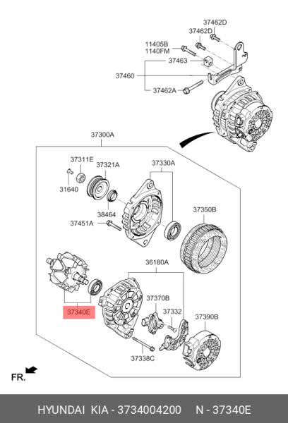ALTERNATOR ROTORU 3734004200