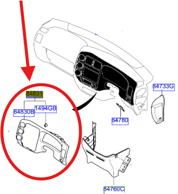 ON PANEL FACIA 848304E000BB3