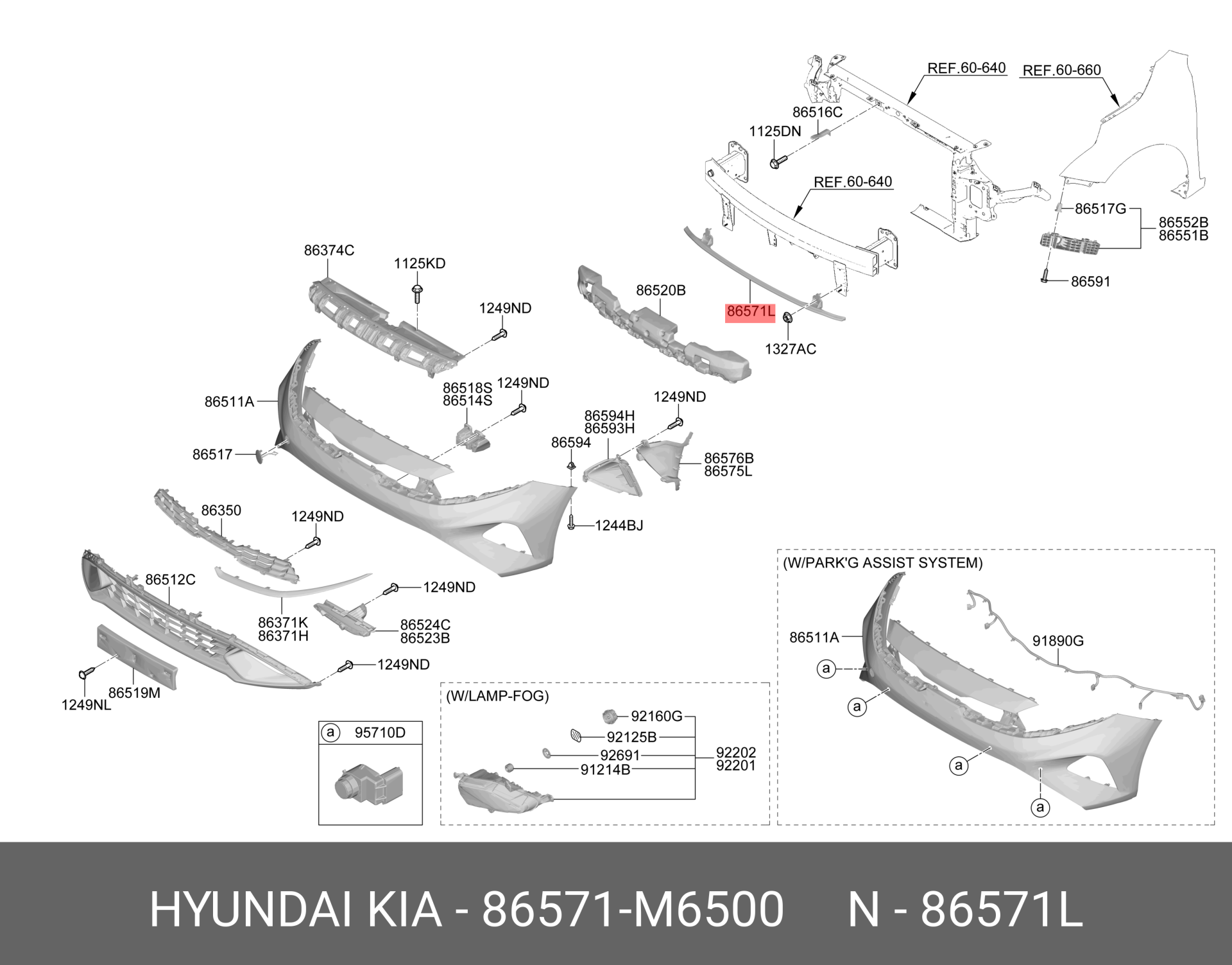 YENİ CERATO Ön Tampon Demiri Alt Destek 86571M6500
