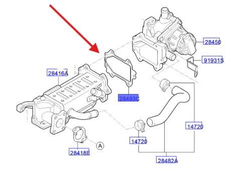 EGR SOGUTUCUSU CONTASI 284944A610