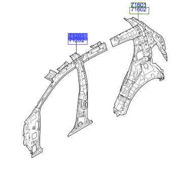 On Dırek İç Sacı Sol 71201F1300